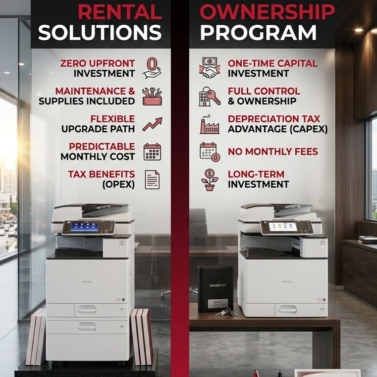 copier rental vs buying